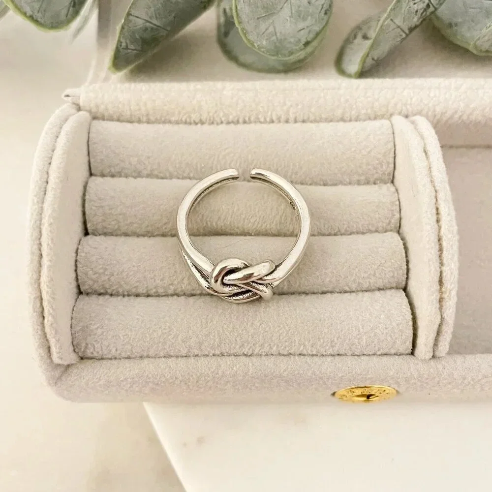 925 Sterling Silver Knot Ring Dainty Ring Twist Ring Minimalist Ring Band